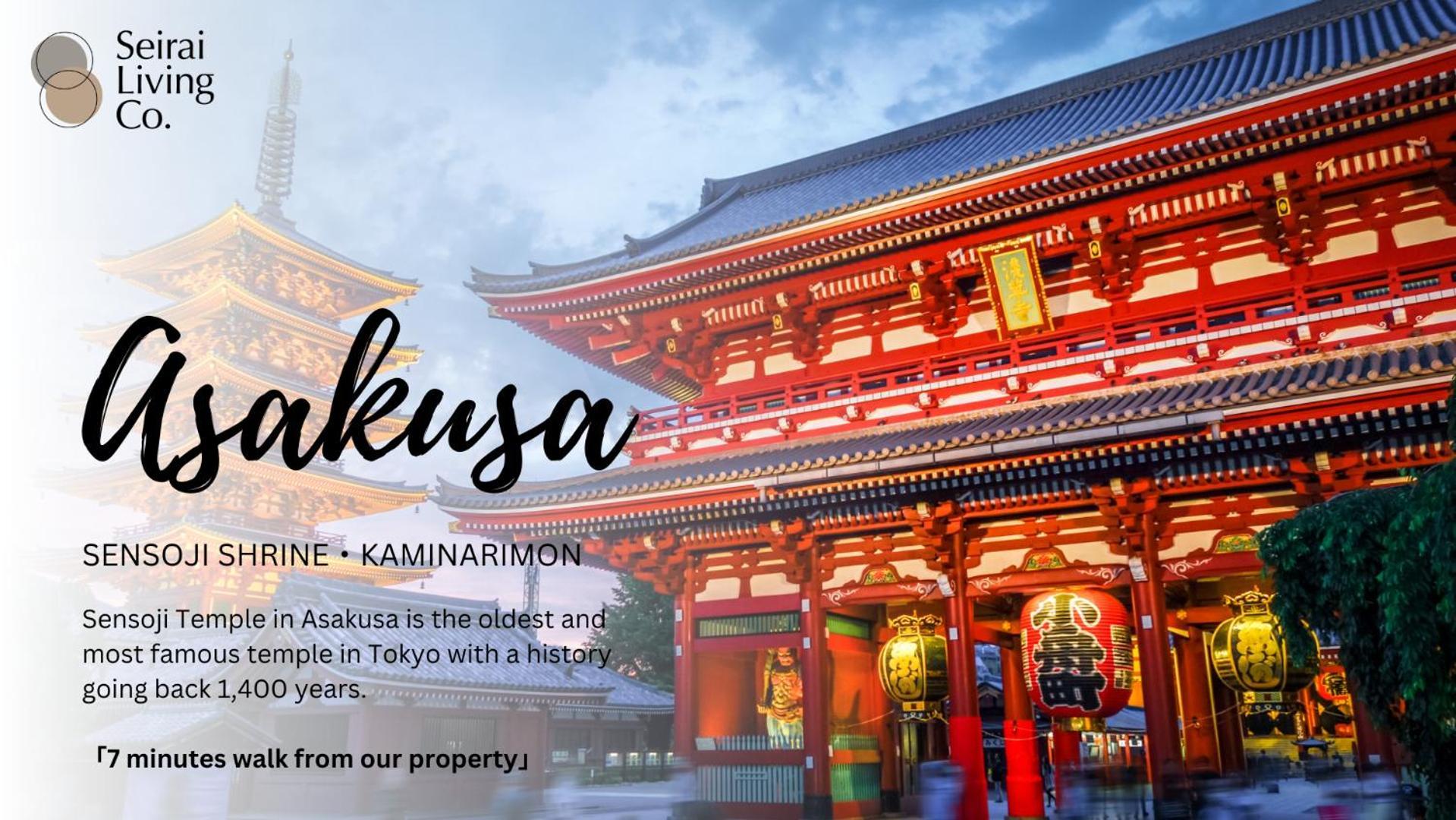 Seirai Asakusa Vacation Rental - 3 Minutes From Station Tokio Buitenkant foto